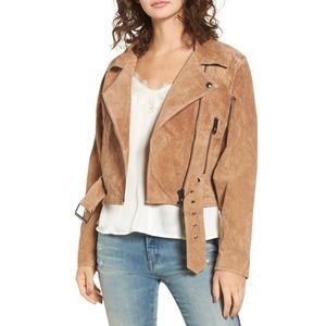 Blank NYC Suede Dolman Sleeve Moto Jacket